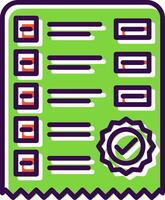 Checklist filled Design Icon vector