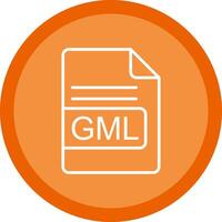 GML File Format Line Multi Circle Icon vector