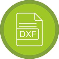 DXF File Format Line Multi Circle Icon vector