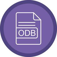 ODB File Format Line Multi Circle Icon vector