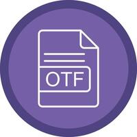 OTF File Format Line Multi Circle Icon vector