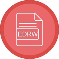 edrw archivo formato línea multi circulo icono vector