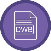 dwb archivo formato línea multi circulo icono vector