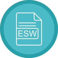 ESW File Format Line Multi Circle Icon vector