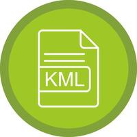 KML File Format Line Multi Circle Icon vector