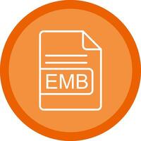 EMB File Format Line Multi Circle Icon vector