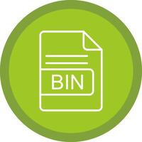 BIN File Format Line Multi Circle Icon vector