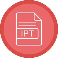 ipt archivo formato línea multi circulo icono vector