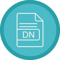 DN File Format Line Multi Circle Icon vector