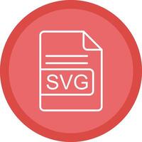 SVG File Format Line Multi Circle Icon vector