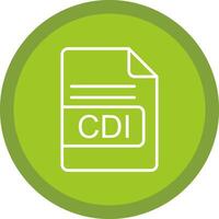 CDI File Format Line Multi Circle Icon vector