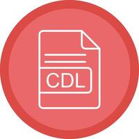 CDL File Format Line Multi Circle Icon vector