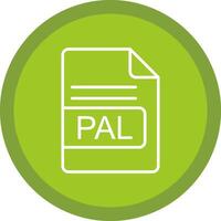 PAL File Format Line Multi Circle Icon vector