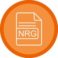 nrg archivo formato línea multi circulo icono vector