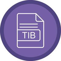 tib archivo formato línea multi circulo icono vector