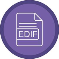 EDIF File Format Line Multi Circle Icon vector