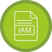 IAM File Format Line Multi Circle Icon vector