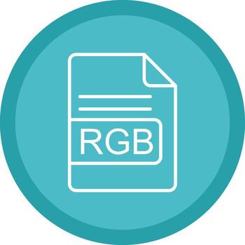 RGB File Format Line Multi Circle Icon vector