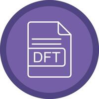 DFT File Format Line Multi Circle Icon vector