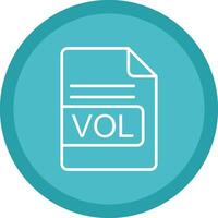 VOL File Format Line Multi Circle Icon vector