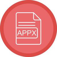 APPX File Format Line Multi Circle Icon vector