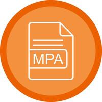 MPA File Format Line Multi Circle Icon vector