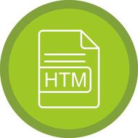 htm archivo formato línea multi circulo icono vector