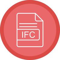 IFC File Format Line Multi Circle Icon vector