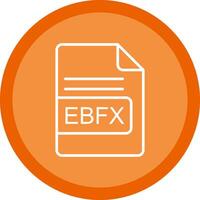 EBFX File Format Line Multi Circle Icon vector