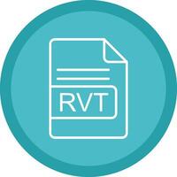 RVT File Format Line Multi Circle Icon vector