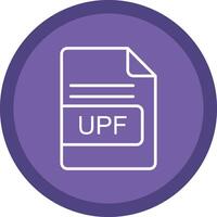 UPF File Format Line Multi Circle Icon vector