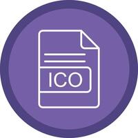 ico archivo formato línea multi circulo icono vector