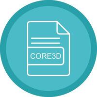 core3d archivo formato línea multi circulo icono vector