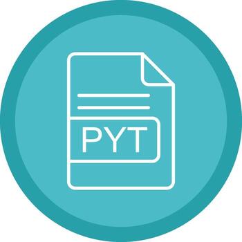 PYT File Format Line Multi Circle Icon vector