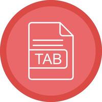 TAB File Format Line Multi Circle Icon vector