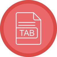 TAB File Format Line Multi Circle Icon vector