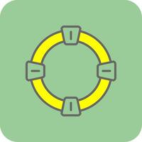 Life Saver Glyph Gradient Corner Icon vector