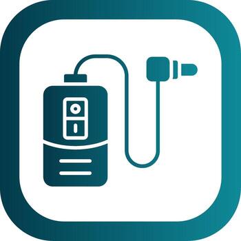 Timer Glyph Gradient Corner Icon vector