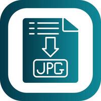 Jpg Glyph Gradient Corner Icon vector