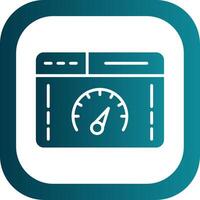 Speed Test Glyph Gradient Corner Icon vector