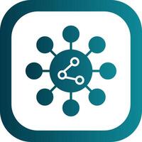 Share Glyph Gradient Corner Icon vector
