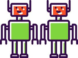 Robots filled Design Icon vector