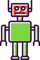 robot lleno diseño icono vector