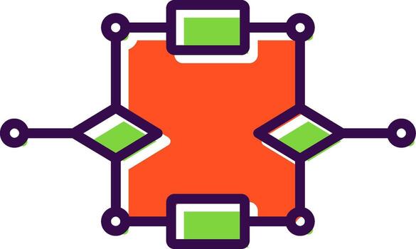 Algorithm filled Design Icon vector