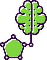 Artificial Intelligence filled Design Icon vector