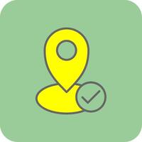 Placeholder Filled Yellow Icon vector