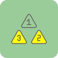 Numbers Filled Yellow Icon vector