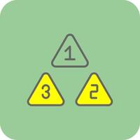 Numbers Filled Yellow Icon vector