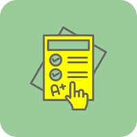 Exam Filled Yellow Icon vector