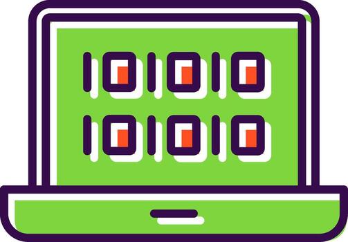 Binary Code filled Design Icon vector